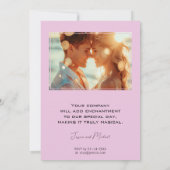 写真付き、ピンクの牧草地の開花 招待状 (裏面)