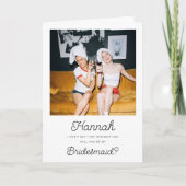 写真付き ブライズメイド プロポーズ カード (正面)