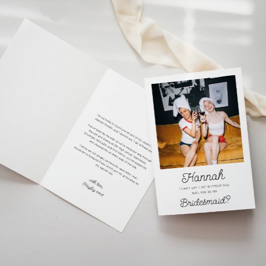 写真付き ブライズメイド プロポーズ カード