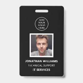 写真付き 現代のビジネス ロゴ スタッフ名 職位 バッジ