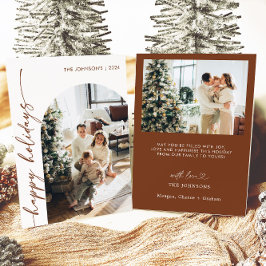 写真付き 現代的なクリスマスカード 招待状
