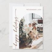 写真付き 現代的なクリスマスカード 招待状 (正面)