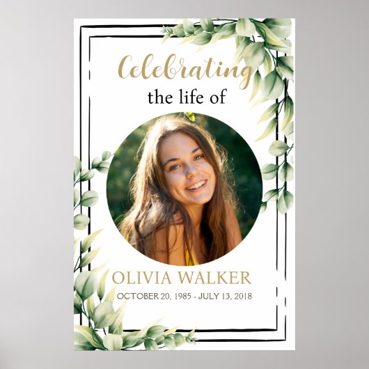 写真付き 追悼式 案内表示 ポスター (正面)