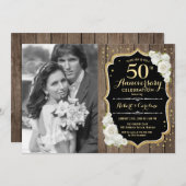 写真付き 50周年記念 - ラスティックウッド 招待状 (正面/裏面)