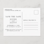写真付き Save the Date カード (裏面)