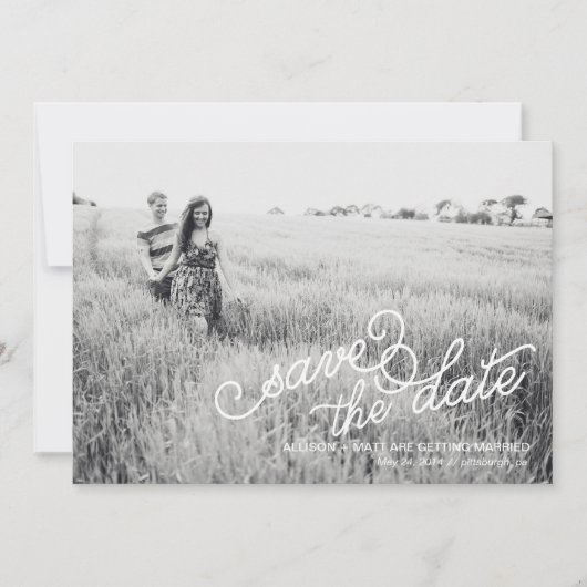 写真付き Save the Date カード (正面)
