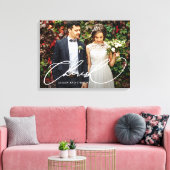 写真付きCherishスクリプト キャンバスプリント (インサイチュ (リビング))