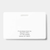 写真付きIDバッジ バッジ (裏面)