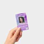 写真付きID 従業員 VIP パス 水彩抽象画 バッジ (手持ち)
