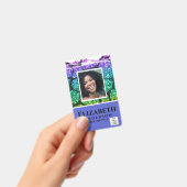 写真付きID - 社員専用VIPパス 女の子のアニマルプリント バッジ (手持ち)