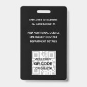 写真付きID - 社員専用VIPパス 女の子のアニマルプリント バッジ (裏面)