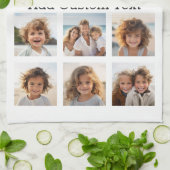 写真付きInstagramコラージュと白い背景 キッチンタオル (折り畳み)