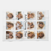 写真付きInstagramコラージュと白い背景 キッチンタオル (横)