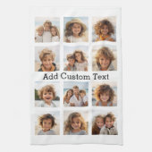 写真付きInstagramコラージュと白い背景 キッチンタオル (縦)