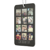 写真付きInstagramコラージュと黒い背景 カーエアーフレッシュナー (左)