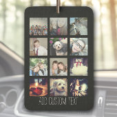 写真付きInstagramコラージュと黒い背景 カーエアーフレッシュナー