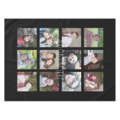 写真付きInstagramコラージュと黒い背景 テーブルクロス (正面(横))