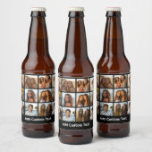 写真付きInstagramコラージュと黒い背景 ビールラベル (ボトル)