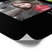 写真付きInstagramコラージュと黒い背景 ポスター (角)