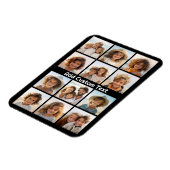 写真付きInstagramコラージュと黒い背景 マグネット (左側)