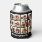 写真付きInstagramコラージュと黒い背景 缶クーラー (缶正面)