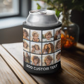 写真付きInstagramコラージュと黒い背景 缶クーラー