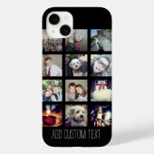 写真付きInstagramコラージュと黒い背景 Case-Mate iPhoneケース (裏面)
