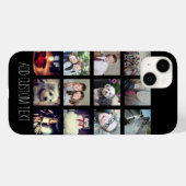 写真付きInstagramコラージュと黒い背景 Case-Mate iPhoneケース (裏面 (横))