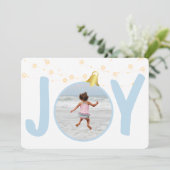 写真付きJoyl Baby Blueクリスマスカー独身のド シーズンカード (スタンド正面)