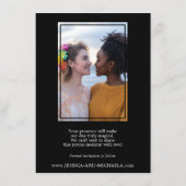 🌈 写真付きLGBTQ プライド&花びらのSave the Date セーブザデート (裏面)