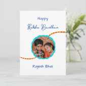 写真付きRaksha bandhanカード、Rakhi/Rakhriカード カード (スタンド正面)