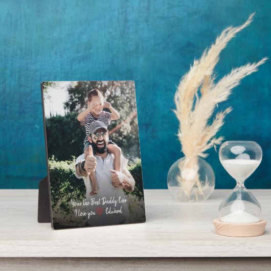 写真付エレガントき脚本、お父様の日のプレゼント フォトプラーク (側面)