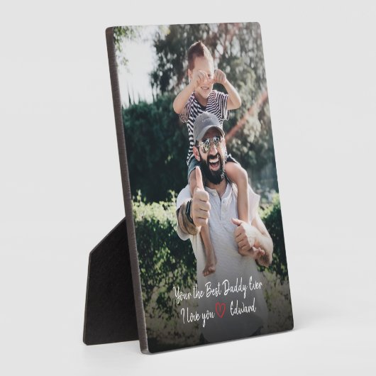 写真付エレガントき脚本、お父様の日のプレゼント フォトプラーク (側面)