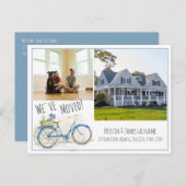 写真付住所地変更 案内ポストカード (正面/裏面)