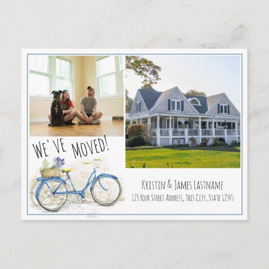 写真付住所地変更 案内ポストカード (正面)