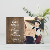 写真付素朴きクリスマスカード シーズンカード (スタンド正面)