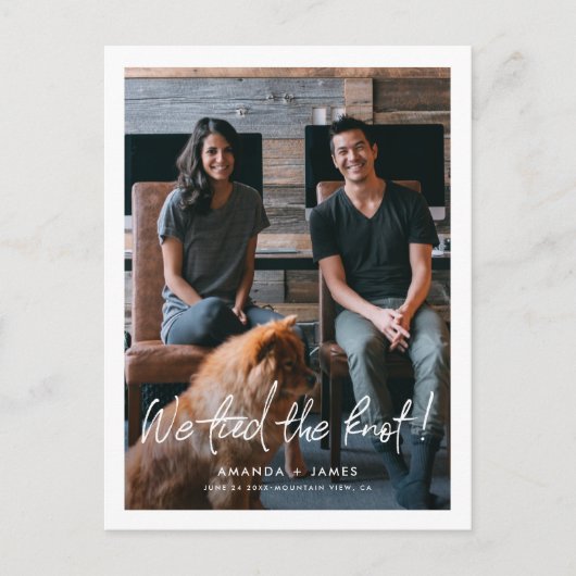 写真付結婚きのお知らせはがき 案内ポストカード (正面)