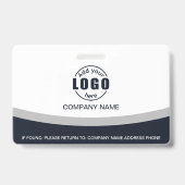 写真企業の従業員名QRコードグレー バッジ (裏面)