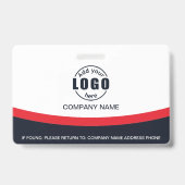 写真企業の従業員名QRコード赤 バッジ (裏面)