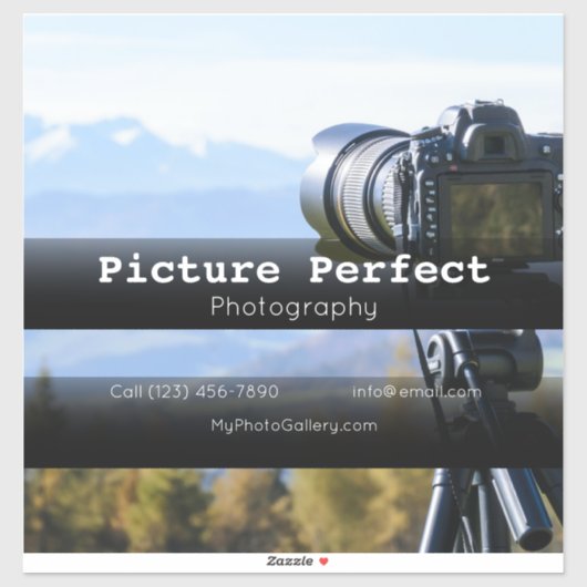 写真会社の自動車広告事業 シール (シート)