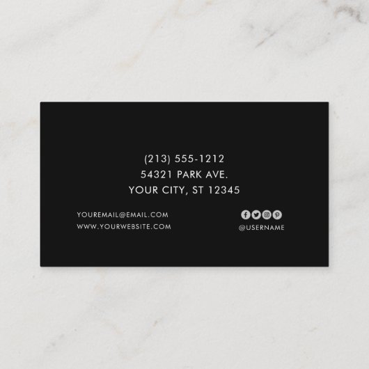 写真会社またはイベントのロゴBlack Business B 名刺 (裏面)