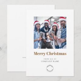 写真会社ロゴQRコード金ゴールドメリークリスマス シーズンカード