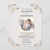 写真伝統的の結婚式の招待 (正面/裏面)