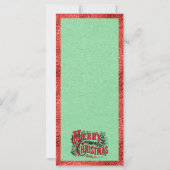 写真伝統的付きクリスマスフラットカード (裏面)