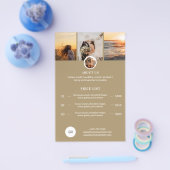 写真価格ガイド価格表セッション料金 チラシ (シングル)