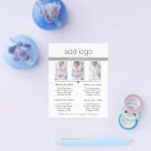 写真価格ガイド価格表セッション料金 チラシ (シングル)