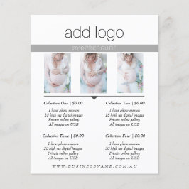 写真価格ガイド価格表セッション料金 チラシ