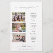 写真価格表価格ガイドマーケティング チラシ (正面)