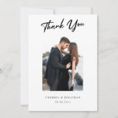写真保で生き残った思いパーソナライズされた出 サンキューカード (正面)