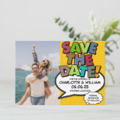 写真保存日付おもしろいレトロ漫画ブックアポップ・アートのート 招待状 (スタンド正面)